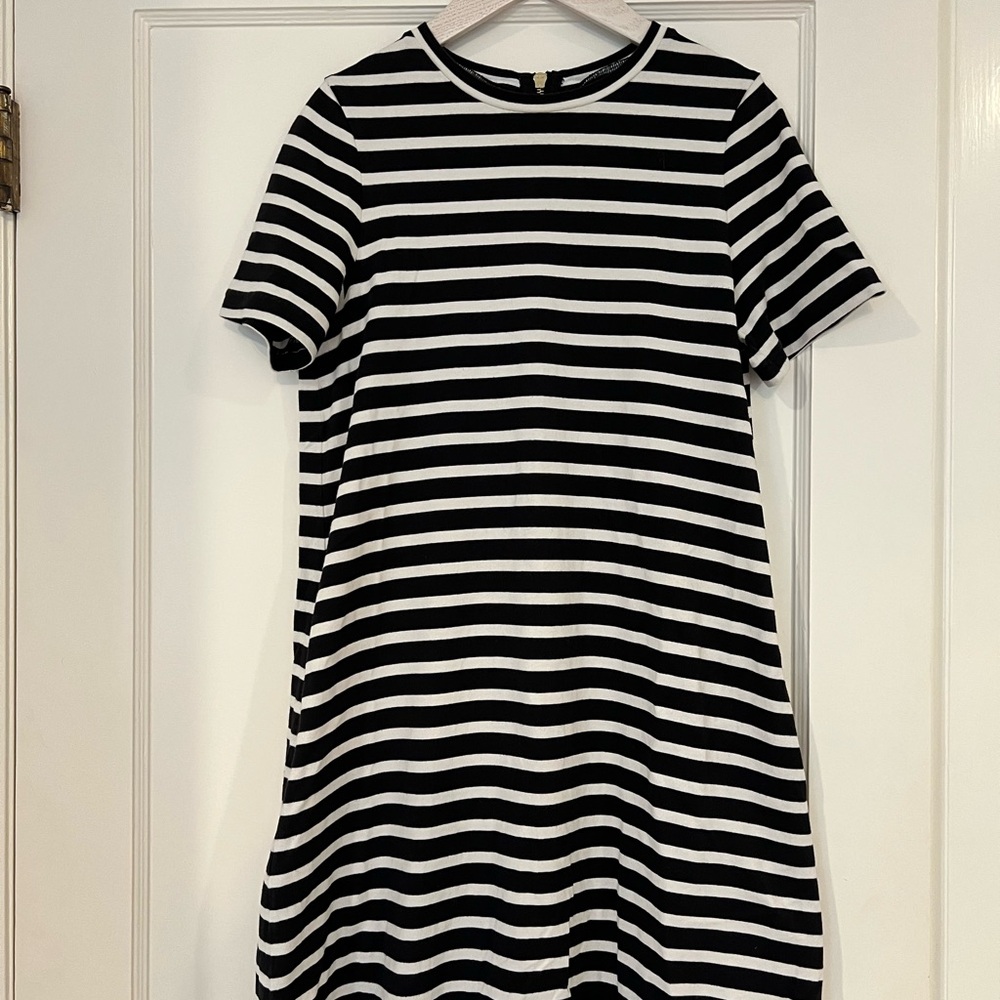 Kate Spade Black and White Striped Knit Dress